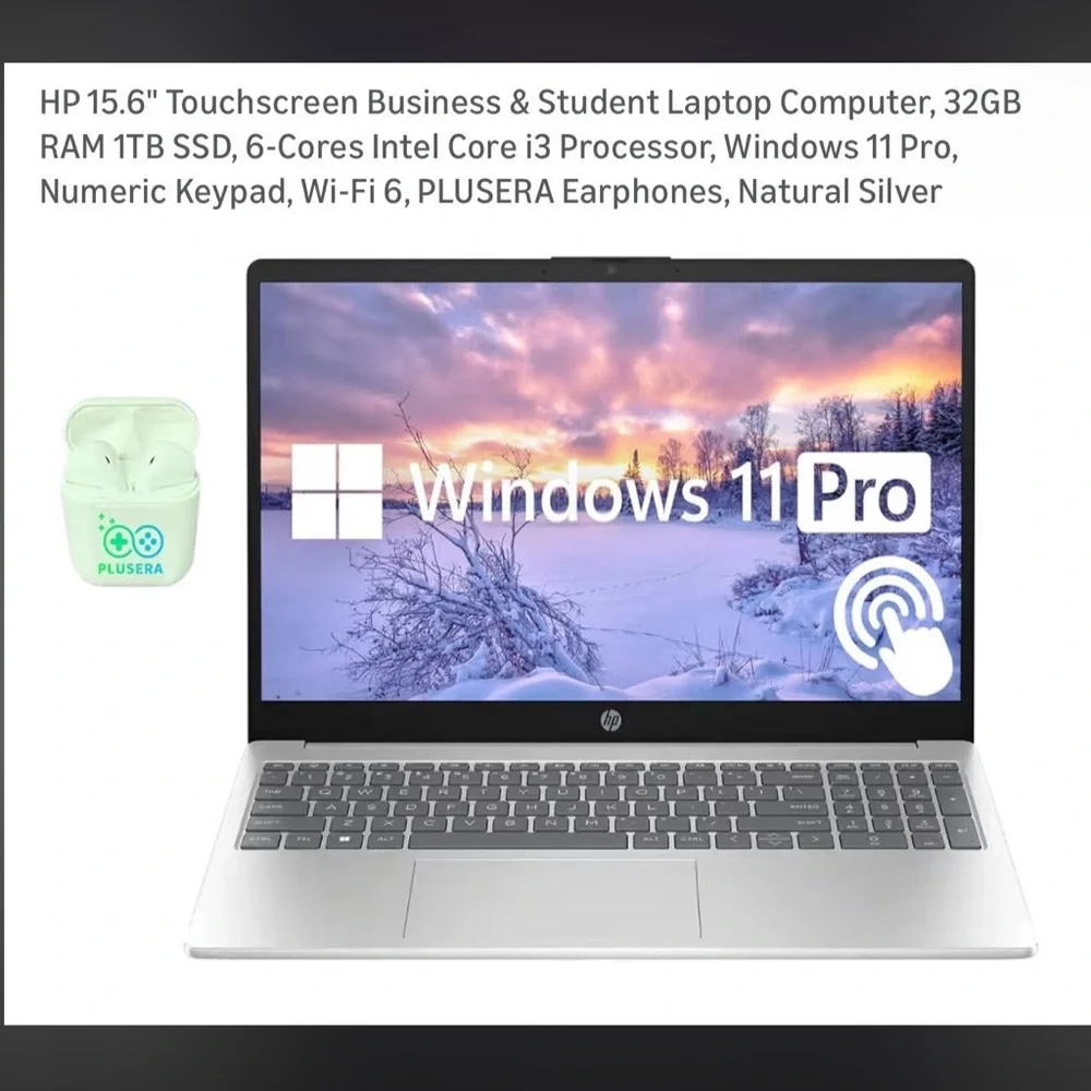 HP Gray Laptop with Scenic Display
